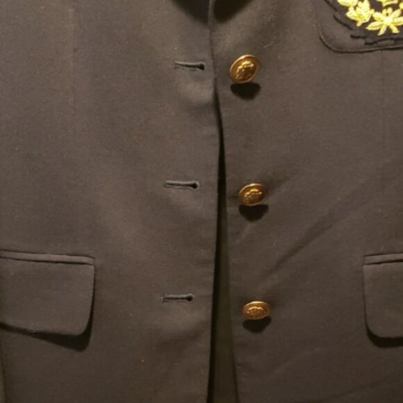 LAUREN Ralph lauren VINTAGE Womans Blue Sport Coat with Crest 2P - Picture 7 of 7